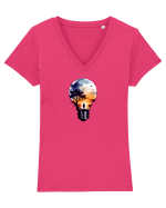 Summer  Tricou mânecă scurtă guler V Damă Evoker