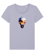 Summer  Tricou mânecă scurtă guler larg fitted Damă Expresser