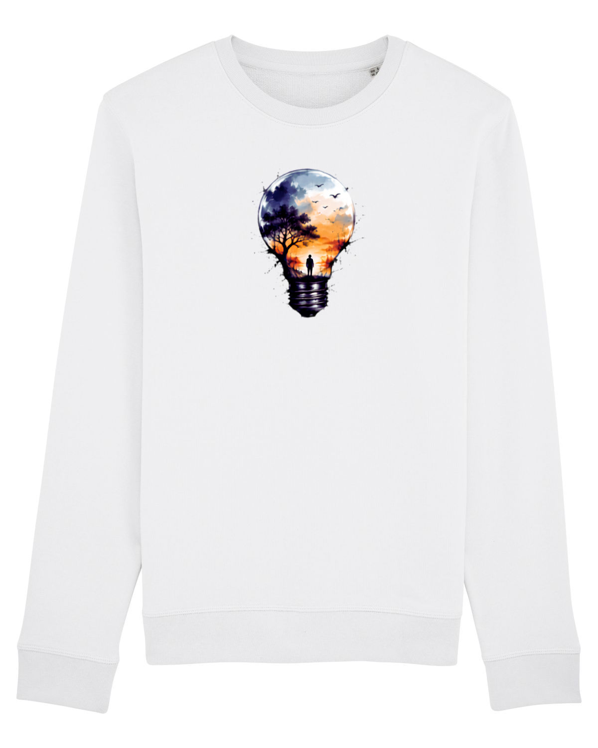 Bluză mânecă lungă Unisex Rise White