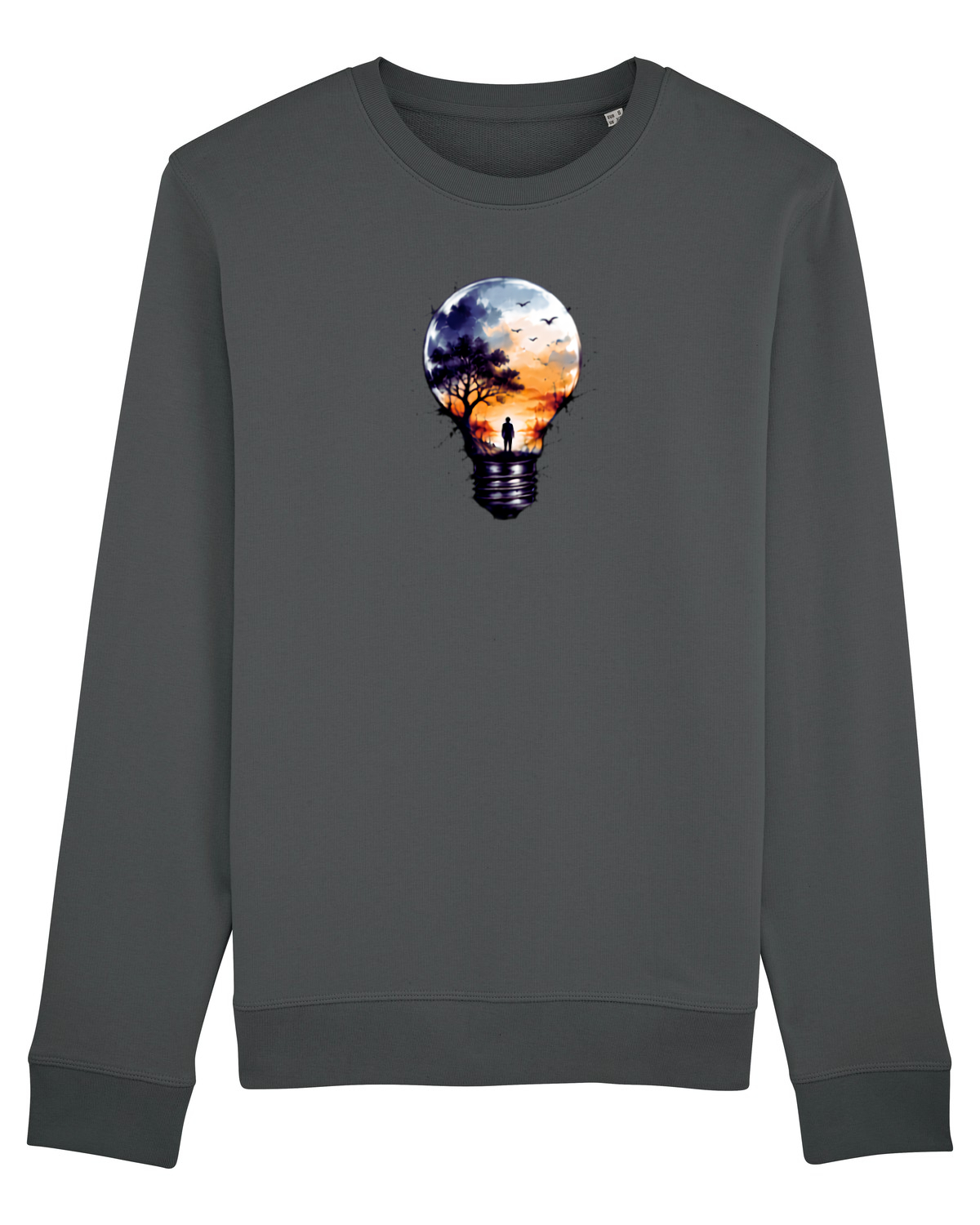 Bluză mânecă lungă Unisex Rise Anthracite