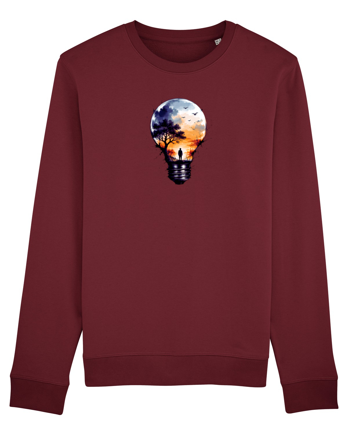 Bluză mânecă lungă Unisex Rise Burgundy