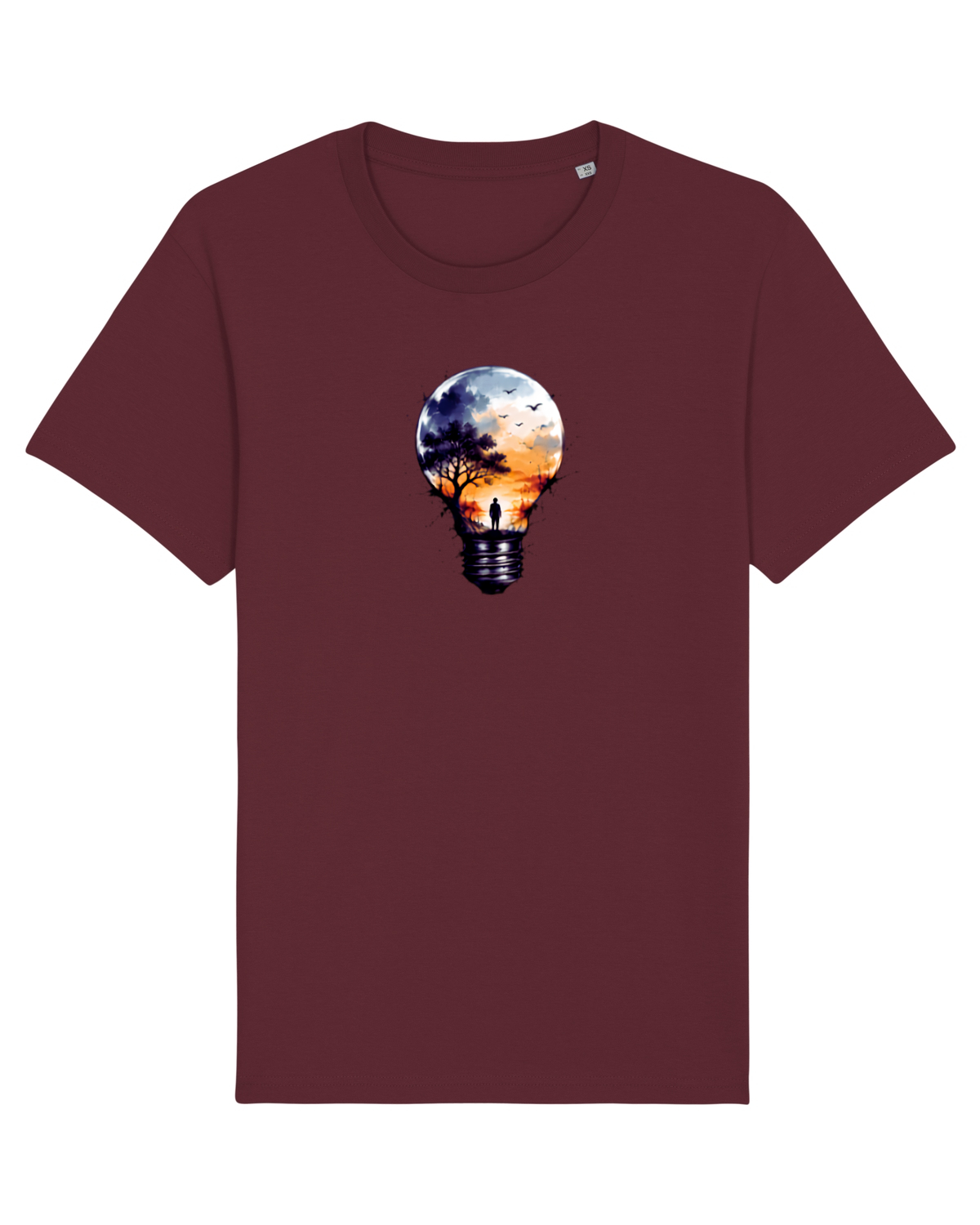 Tricou mânecă scurtă Unisex Rocker Burgundy