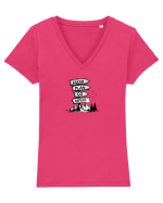Dream. Plan. Do. Repeat. Tricou mânecă scurtă guler V Damă Evoker