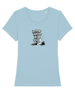 Dream. Plan. Do. Repeat. Tricou mânecă scurtă guler larg fitted Damă Expresser