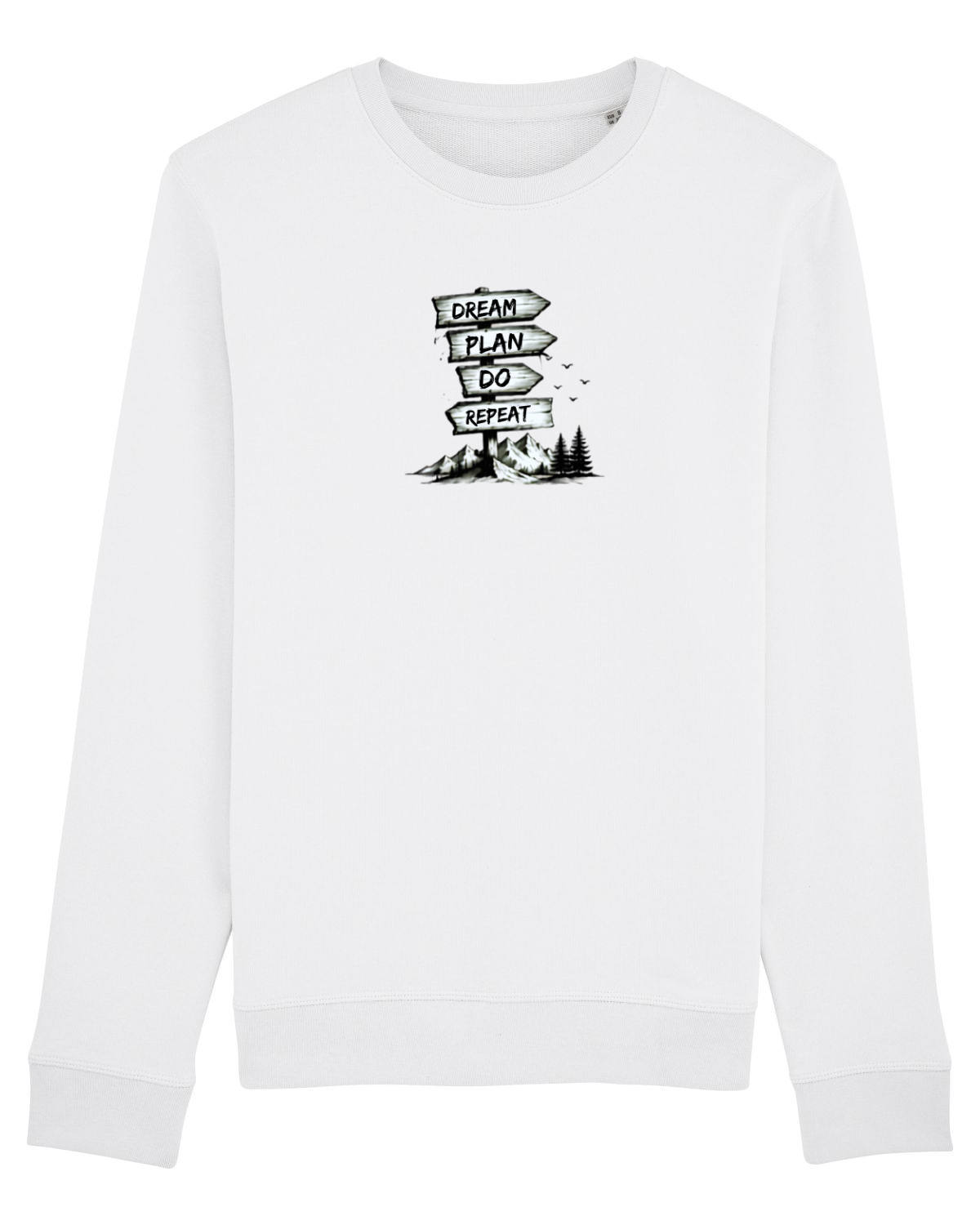 Bluză mânecă lungă Unisex Rise White