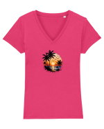 Summer mood Tricou mânecă scurtă guler V Damă Evoker