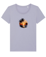Summer mood Tricou mânecă scurtă guler larg fitted Damă Expresser