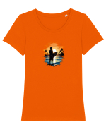 Surf  Tricou mânecă scurtă guler larg fitted Damă Expresser