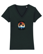 Good vibse  Tricou mânecă scurtă guler V Damă Evoker