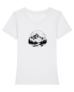 Munte -calatorii Tricou mânecă scurtă guler larg fitted Damă Expresser
