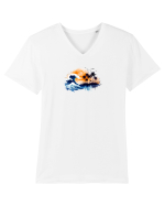 Summer vibes  Tricou mânecă scurtă guler V Bărbat Presenter