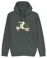 Funny Not a Morning Sea Slug Coffee Cartoon Cute Marine Animal Humor Hanorac cu fermoar Unisex Connector