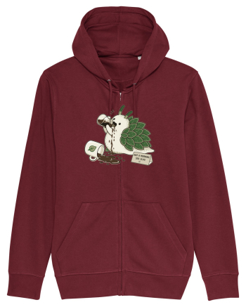 Funny Not a Morning Sea Slug Coffee Cartoon Cute Marine Animal Humor Burgundy