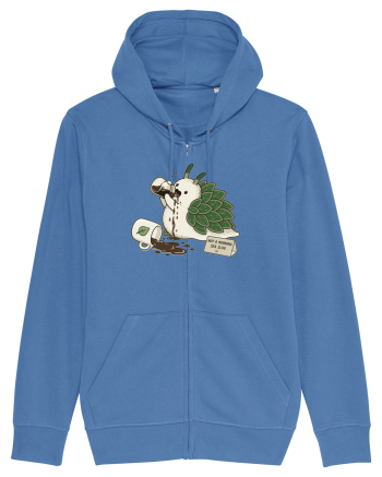 Funny Not a Morning Sea Slug Coffee Cartoon Cute Marine Animal Humor Bright Blue