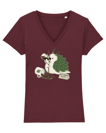 Funny Not a Morning Sea Slug Coffee Cartoon Cute Marine Animal Humor Burgundy