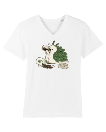 Funny Not a Morning Sea Slug Coffee Cartoon Cute Marine Animal Humor White