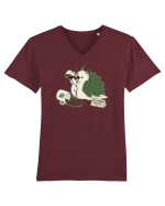 Funny Not a Morning Sea Slug Coffee Cartoon Cute Marine Animal Humor Tricou mânecă scurtă guler V Bărbat Presenter