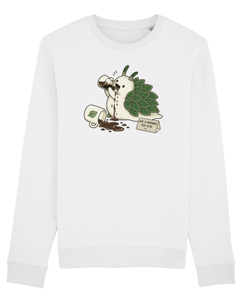 Funny Not a Morning Sea Slug Coffee Cartoon Cute Marine Animal Humor White