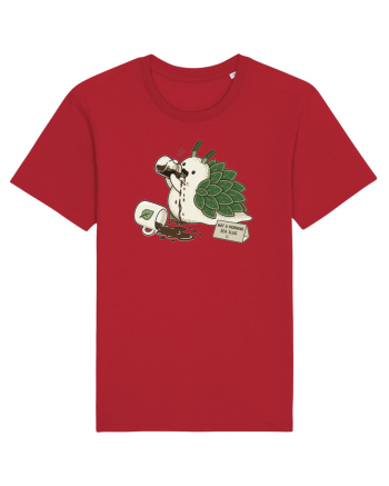 Funny Not a Morning Sea Slug Coffee Cartoon Cute Marine Animal Humor Red