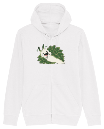 Funny Laughing Leaf Sea Slug Cartoon Cute Ocean Mollusk Nature Humor White