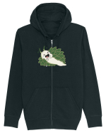 Funny Laughing Leaf Sea Slug Cartoon Cute Ocean Mollusk Nature Humor Hanorac cu fermoar Unisex Connector