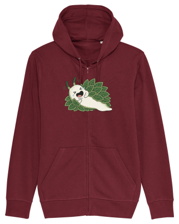 Funny Laughing Leaf Sea Slug Cartoon Cute Ocean Mollusk Nature Humor Burgundy