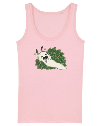Funny Laughing Leaf Sea Slug Cartoon Cute Ocean Mollusk Nature Humor Cotton Pink