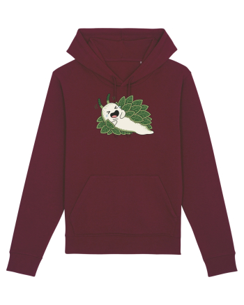Funny Laughing Leaf Sea Slug Cartoon Cute Ocean Mollusk Nature Humor Burgundy