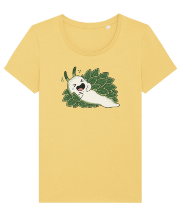Funny Laughing Leaf Sea Slug Cartoon Cute Ocean Mollusk Nature Humor Jojoba