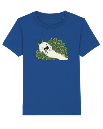 Funny Laughing Leaf Sea Slug Cartoon Cute Ocean Mollusk Nature Humor Majorelle Blue