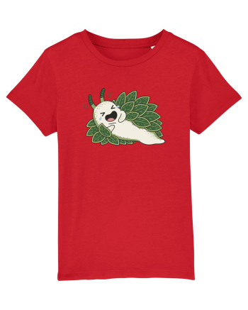 Funny Laughing Leaf Sea Slug Cartoon Cute Ocean Mollusk Nature Humor Red