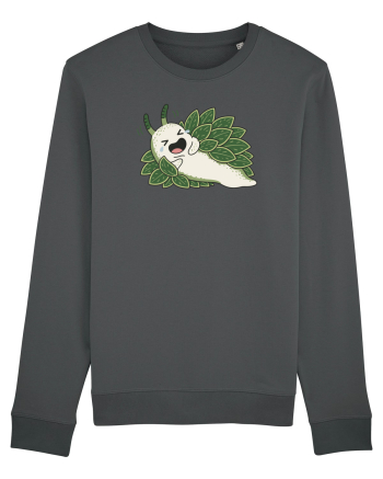 Funny Laughing Leaf Sea Slug Cartoon Cute Ocean Mollusk Nature Humor Anthracite