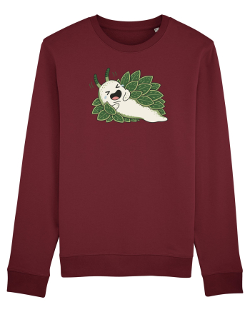 Funny Laughing Leaf Sea Slug Cartoon Cute Ocean Mollusk Nature Humor Burgundy