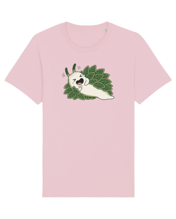 Funny Laughing Leaf Sea Slug Cartoon Cute Ocean Mollusk Nature Humor Cotton Pink