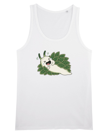 Funny Laughing Leaf Sea Slug Cartoon Cute Ocean Mollusk Nature Humor White