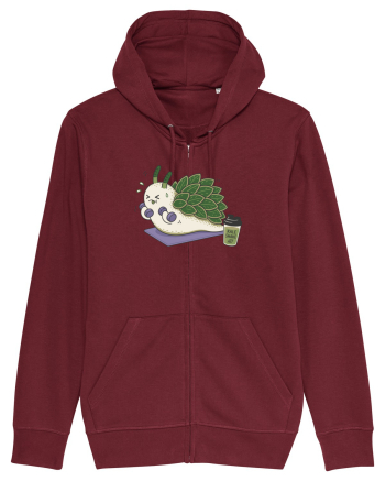 Funny Leaf Sheep Sea Slug Gym Cartoon Cute Marine Fitness Workout Humor Burgundy
