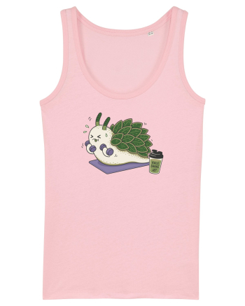 Funny Leaf Sheep Sea Slug Gym Cartoon Cute Marine Fitness Workout Humor Cotton Pink