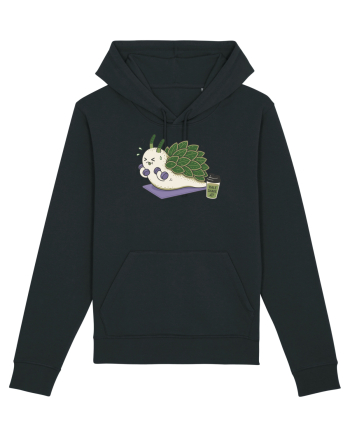 Funny Leaf Sheep Sea Slug Gym Cartoon Cute Marine Fitness Workout Humor Black