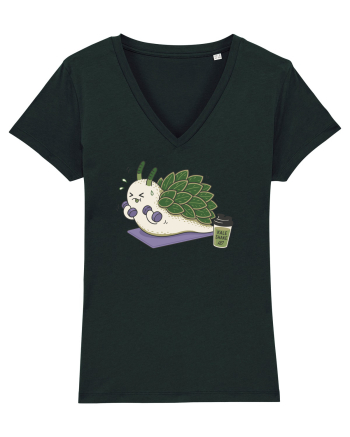 Funny Leaf Sheep Sea Slug Gym Cartoon Cute Marine Fitness Workout Humor Black