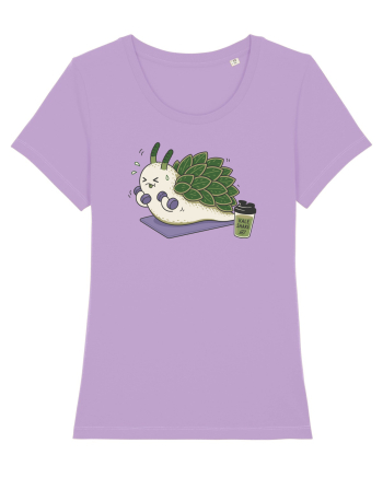 Funny Leaf Sheep Sea Slug Gym Cartoon Cute Marine Fitness Workout Humor Lavender Dawn