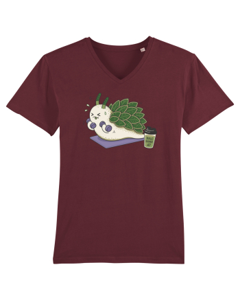 Funny Leaf Sheep Sea Slug Gym Cartoon Cute Marine Fitness Workout Humor Burgundy