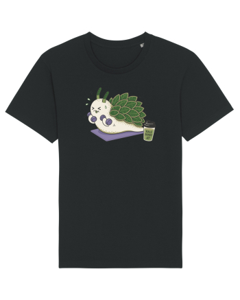 Funny Leaf Sheep Sea Slug Gym Cartoon Cute Marine Fitness Workout Humor Black
