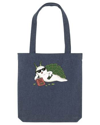 Funny Relaxing Leaf Sheep Sea Slug Cartoon Cute Ocean Animal TV Snack Humor Midnight Blue