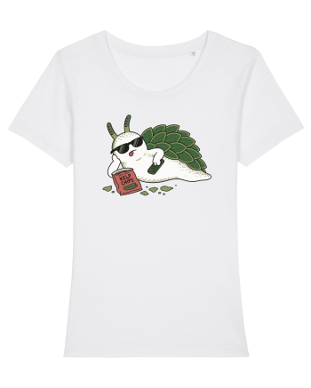 Funny Relaxing Leaf Sheep Sea Slug Cartoon Cute Ocean Animal TV Snack Humor White