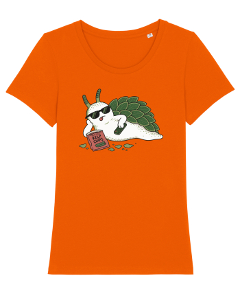 Funny Relaxing Leaf Sheep Sea Slug Cartoon Cute Ocean Animal TV Snack Humor Bright Orange