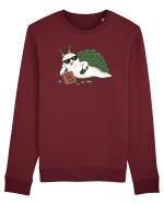 Funny Relaxing Leaf Sheep Sea Slug Cartoon Cute Ocean Animal TV Snack Humor Bluză mânecă lungă Unisex Rise