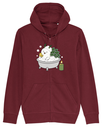 Funny Leaf Sheep Sea Slug Spa Day Cartoon Cute Ocean Life Burgundy