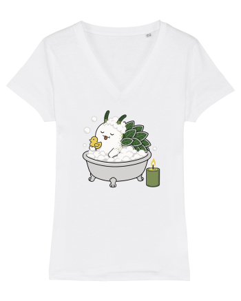 Funny Leaf Sheep Sea Slug Spa Day Cartoon Cute Ocean Life White