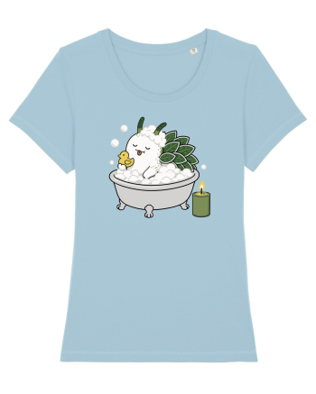 Funny Leaf Sheep Sea Slug Spa Day Cartoon Cute Ocean Life Sky Blue