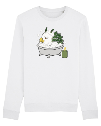 Funny Leaf Sheep Sea Slug Spa Day Cartoon Cute Ocean Life White